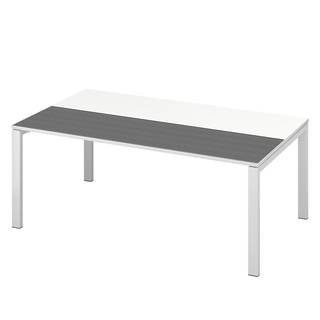 Schreibtisch easyDesk Black/White III Weiß / Schwarz - Breite: 160 cm