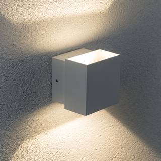 LED-wandlamp Cybo II aluminium - 2 lichtbronnen - Wit