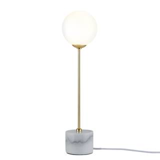 Lampe Moa I Verre / Marbre - 1 ampoule - Blanc