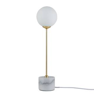 Lampe Moa I Verre / Marbre - 1 ampoule - Blanc