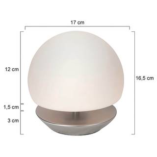 Lampe LED Ancilla IV Verre / Acier - 1 ampoule - Argenté