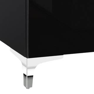 TV-Lowboard Shino II Glas Schwarz / Schwarz