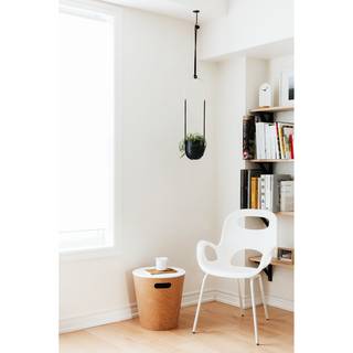 Blumenampel Bolo Eisen / Baumwolle / Keramik  - Schwarz