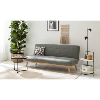 Divano letto Lubei Tessuto - Grigio