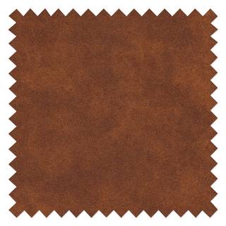 Sedia con braccioli Lamppi Microfibra / Quercia massello - Microfibra Colby: cognac vintage - 1 sedia