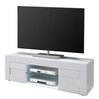 TV-Lowboard Easy Hochglanz Weiß - Breite: 138 cm