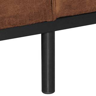 Canapé Kups I (3 places) Velours - Tissu composite Esha: Cognac