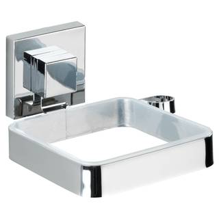 Föhnhouder Vacuum-Loc Quadro roestvrij staal/ABS - chroomkleurig