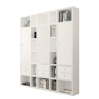 Bücherregal Emporior X Cremeweiß - Breite: 190 cm