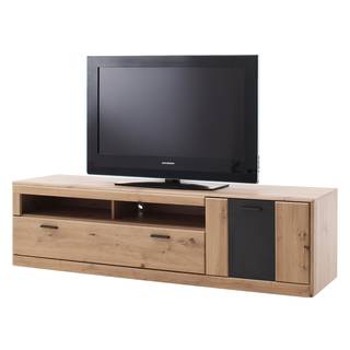 Tv-meubel Coulogne I balkeneikenhouten look/antracietkleurig - Breedte: 179 cm