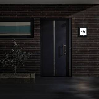Verlicht huisnummer Basic I aluminium - 1 lichtbron