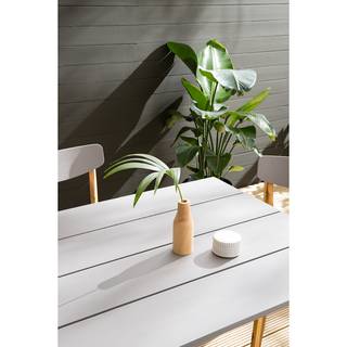 Table de jardin Lindholm I Acacia massif - Gris / Marron