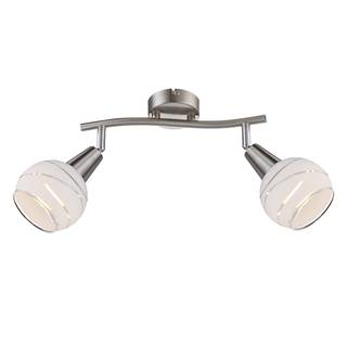 LED-Deckenleuchte Elliott I Klarglas / Eisen - 2-flammig