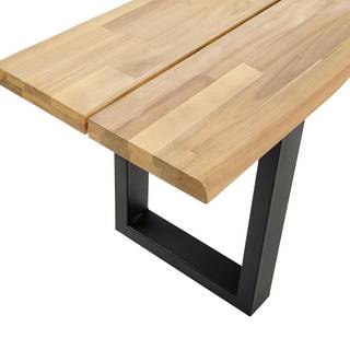 Tuinbank EDGEWOOD - 180 cm massief acaciahout/ijzer - bruin/zwart