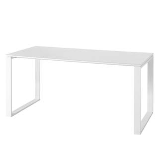 Büroset Monteria II (2-teilig) Glas - Weiß / Eiche Navarra Dekor