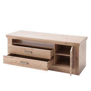 Woonwand Mendes I (4-delig) balken-eikenhouten look/antracietkleurig