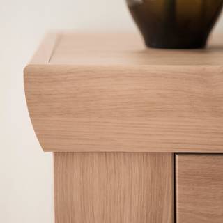 Woonwand Mendes I (4-delig) balken-eikenhouten look/antracietkleurig