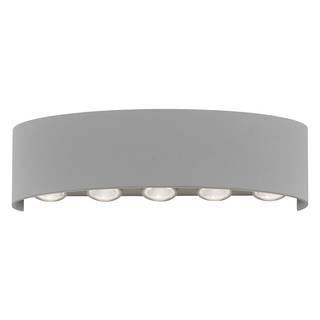 LED-wandlamp Carlo II aluminiumkleurig - Aantal lichtbronnen: 10