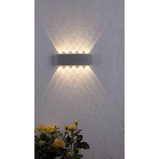 LED-wandlamp Carlo II aluminiumkleurig - Aantal lichtbronnen: 10