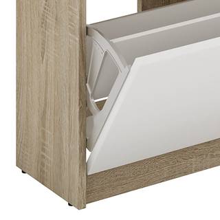 Compacte garderobe Brancepeth Sonoma eikenhouten look/wit