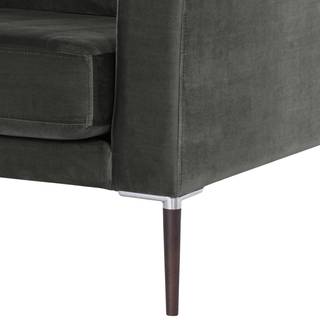 3-Sitzer Sofa Sauvo Samt - Samt Ravi: Anthrazit