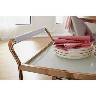 Servierwagen Recess Glas / Metall - Gold