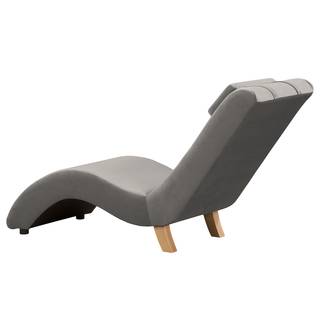 Ligfauteuil Sandon II kunstleer - Velours Ravi: Taupe
