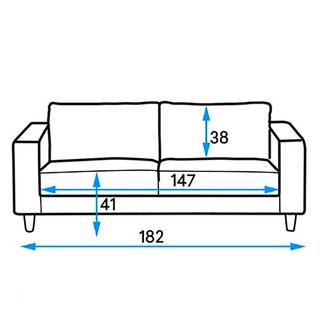 Sofa Bexwell I (3-Sitzer) Webstoff Pendo: Schwarz