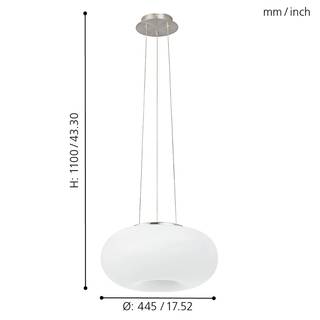 LED-hanglamp Optica glas / staal - 1 lichtbron