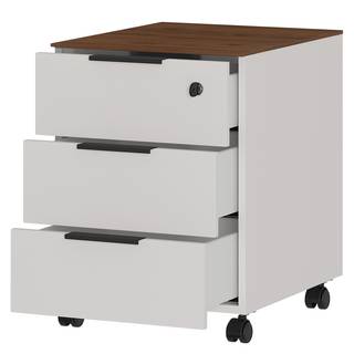 Büroset Ancona II (2-teilig) Metall - Kaschmir / Nussbaum Dekor