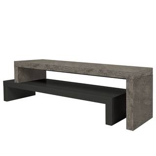 TV-Rack Detroit II Beton Dekor / Schwarz