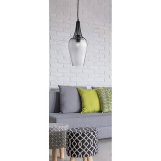 Hanglamp Whisk glas / staal - 1 lichtbron