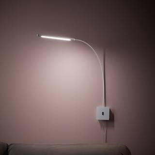 LED-Wandleuchte Antenna Edelstahl - 1-flammig - Weiß