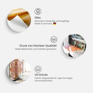 Paravent Bamboo Nature Zen Vlies - Grün - 5-teilig