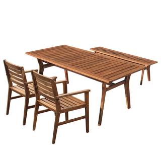 Gartenessgruppe Tibro II (4-teilig) Akazie massiv - Braun