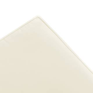 Salon de détente LEXI 5 éléments Tissu / Acacia massif - Blanc cassé / Marron - Blanc laine