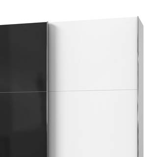 Zweefdeurkast Level 36 C Wit/hoogglans zwart - 350 x 236 cm - Zonder