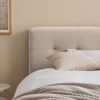 Polsterbett Woodlake II Samt Ravi: Beige - 140 x 200cm - Ohne Stauraum