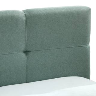 Gestoffeerd bed Kaarina Structuurstof Mali: Mint - 200 x 200cm - Zonder opbergruimte