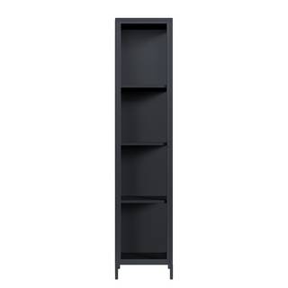Standvitrine Cowee Glas / Metall - Schwarz