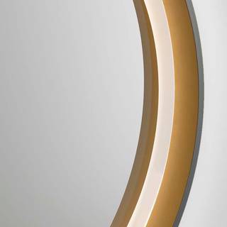 Spiegel Golden Inklusive Beleuchtung - Schwarz / Gold - Mit Beleuchtung