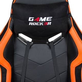 Chaise gamer Game-Rocker G-30 Imitation cuir - noir / Orange - Noir / Orange