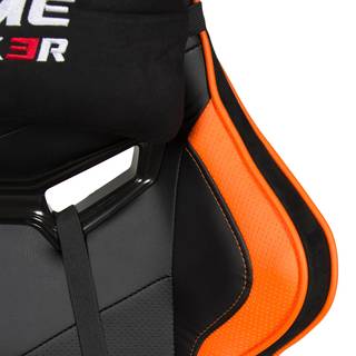 Chaise gamer Game-Rocker G-30 Imitation cuir - noir / Orange - Noir / Orange