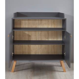 Wickelkommode Mats Grau - Holzwerkstoff - 96 x 105 x 78 cm