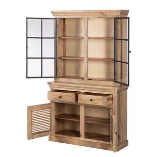 Buffet Vianne Mango massiv / Metall - Mango / Schwarz