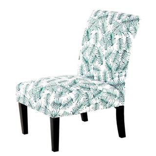 Gestoffeerde stoel Indira  I geweven stof/massief beukenhout - zwart/groen/wit