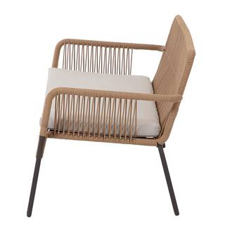 Tuinbank Samantha staal/polyester - beige/grijs