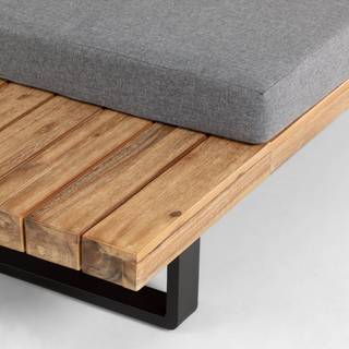 Loungegruppe Zalika (4-teilig) Akazie massiv / Polyester - Braun / Grau