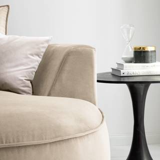 Bigsofa Buckley II Samt - Samt Shyla: Beige - Ausrichtung links