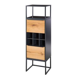 Schrank Barview II Echtholzfurnier - Eiche / Anthrazit